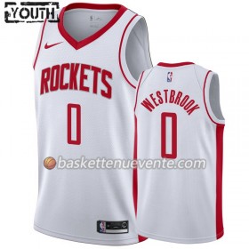 Maillot Basket Houston Rockets Russell Westbrook 0 2019-20 Nike Association Edition Swingman - Enfant